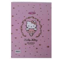 دفتر نقاشی 30 برگ کلیپس طرح هلو کیتی 1 جلد شومیز Clips 30 Sheets Hello Kitty 1 Design Soft Cover Painting Notebook