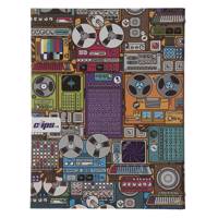 دفتر کلاسوری کلیپس طرح استودیوی موسیقی - 100 برگ Clips Music Studio Design Ring Binder Notebook - 100 Sheets