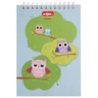 دفترچه یادداشت کلیپس طرح جغد زمینه آبی 100 برگ Clips Blue Background Owl Design 100 Sheets Notebook