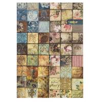 دفتر مشق کلیپس طرح کلاژ گل Clips Collage of Flowers Design Homework Notebook