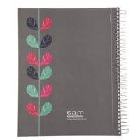 دفتر مشق سم طرح برگ رنگارنگ Sam Colorful Leaf Design Homework Notebook