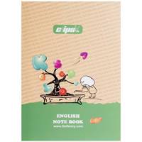 دفتر زبان 80 برگ کلیپس طرح درخت الفبایی جلد شومیز Clips 80 Sheets Traditional Alphabetical Tree Design Soft Cover English Notebook