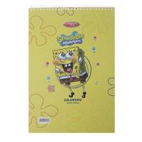 دفتر نقاشی 30 برگ کلیپس طرح باب اسفنجی 2 جلد شومیز Clips 30 Sheets Spongebob 2 Design Soft Cover Painting Notebook