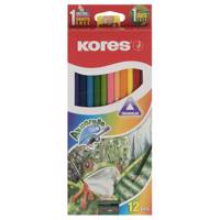 مداد آبرنگی 12 رنگ کورس Kores 12 Color Watercolor Pencil