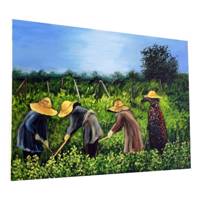 تابلو نقاشی گالری آلاپریما طرح زنان روستایی مدل VW19 Alla prima VW19 Original Acrylic on Canvas