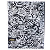 دفتر 100 برگ کلیپس مدل کلاسوری طرح گورخر جلد سخت Clips 100 Sheets Zebra Design Hard Cover Ring Binder Notebook