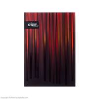 دفتر 60 برگ کلیپس طرح راه راه جلد شومیز Clips Office 60 Paperback Cover Stripes Background Design Notebook
