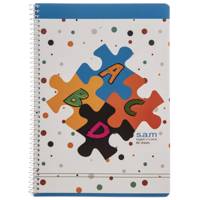 دفتر زبان سم طرح پازل الفبا Sam Alphabet Puzzle English Notebook