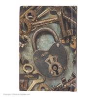 دفتر یادداشت کلیپس طرح قفل و کلید 160 برگ Clips 160 Sheets Lock and Key Design Notebook