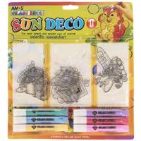 بسته ساخت جاسوییچی آموس مدل Sun Deco سری Glass Deco Amos Sun Deco Glass Deco Series Key Holder Making Set