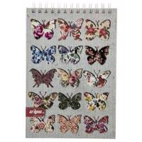 دفتر یادداشت کلیپس طرح پروانه - 100 برگ Clips Butterfly Design Notebook - 100 Sheets