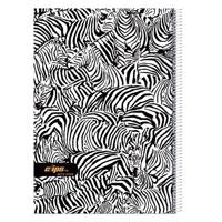 دفتر 80 برگ کلیپس طرح گورخر جلد شومیز Clips 80 Sheets Zebra Design Soft Cover Notebook