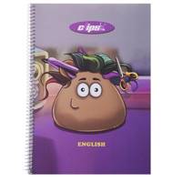 دفتر زبان کلیپس طرح پو 80 برگ Clips Pou Design 80 Sheets English Notebook