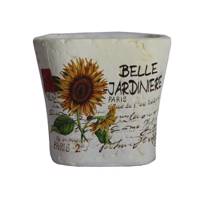 گلدان سرامیکی گلباران سبز طرح آفتابگردان مدل 02-SA Golbaranesabz SA-02 Sunflower Ceramic Flower Pot