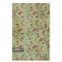 دفتر یادداشت کلیپس طرح گل زمینه سبز آبی 160 برگ Clips Cyan Background Flower 160 Sheets Notebook