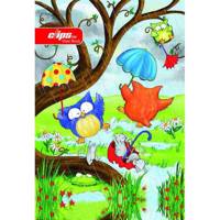 دفتر مشق کلیپس طرح جغد Clips Owl Design Homework Notebook