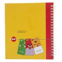 دفتر یادداشت 100 برگ کلیپس مدل پرندگان خشمگین Clips 100 Sheets Angry Birds Design Hard Cover