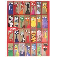 دفتر کلاسوری کلیپس طرح قاب عکس حیوانات 100 برگ Clips Animals Photo Frame Design 100 Sheets Ring Binder Notebook