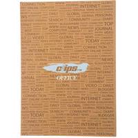 دفتر 40 برگ کلیپس طرح خبر جلد شومیز Clips 40 Sheets Soft Cover News Design Notebook
