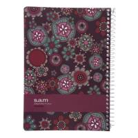 دفتر مشق سم طرح گل 1 Sam Flower Design 1 Homework Notebook