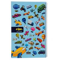 دفتر 100 برگ کلیپس جلد شومیز طرح وسایل نقلیه Clips 100 Sheets Ring Cover Transport Means Design Notebook