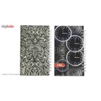 دفتر یادداشت کلیپس طرح ساعت و اسلیمی بسته 2 عددی Clips Clock and Slimi Design Notebook Pack of 2