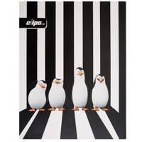 دفتر کلاسوری کلیپس طرح پنگوئن های ماداگاسکار 100 برگ Clips Penguins of Madagascar Design 100 Sheets Ring Binder Notebook