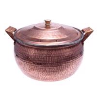 قابلمه مسی زنجان طرح شکمی کد 3902 قطر 25 سانتی متر