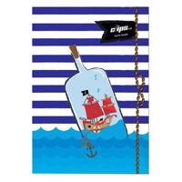 دفتر 100 برگ کلیپس طرح بطری جلد شومیز Clips 100 Sheets Bottle Design Soft Cover Notebook