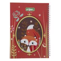 دفتر مشق کلیپس طرح روباه Clips Fox Design Homework Notebook