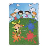 دفتر نقاشی سم طرح بچه های شاد Sam Happy Kids Painting Notebook