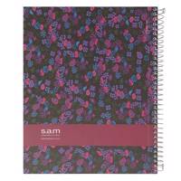 دفتر مشق سم طرح گل‌های ریز Sam Tiny Flowers Design Homework Notebook