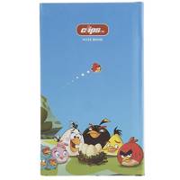 دفترچه یادداشت 100 برگ کلیپس طرح انگری بردز جلد سخت Clips 100 Sheets Angry Brids Design Hard Cover Notebook