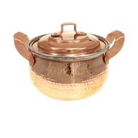 قابلمه مسی زنجان طرح شکمی کد 3902 قطر 17 سانتی متر