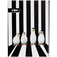 دفتر نقاشی کلیپس طرح پنگوئن های ماداگاسکار 80 برگ Clips Penguins of Madagascar Design 80 Sheets Painting Notebook