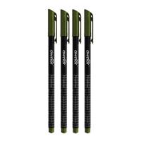 روان نویس 4 رنگ اونر مدل Black Body 0.4 Dark Olive Green - بسته 4 عددی Owner Black Body 0.4 Dark Olive Green Rollerball Pen - Pack of 4