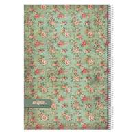 دفتر 80 برگ کلیپس طرح گل 1 جلد شومیز Clips 80 Sheets Flower Design 1 Soft Cover Notebook