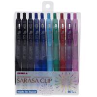 روان نویس زبرا مدل Sarasa Clip طرح ترمه بسته 10 عددی Zebra Sarasa Clip Pen Pack of 10