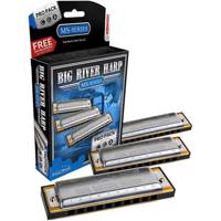 ست سه عددی سازدهنی دیاتونیک هوهنر مدل Big River Harp Hohner Diatonic Big River Harp Harmonica Set