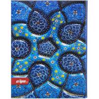 دفتر 100 برگ کلیپس مدل کلاسوری طرح میناکاری جلد سخت Clips 100 Sheets Hard Cover Enamels Design Ring Binder Notebook