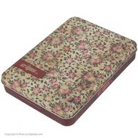 دفتر یادداشت کلیپس طرح گل رز زمینه کرم به همراه جعبه Clips Cream Background Rose Flower Notebook with Box