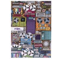 دفتر مشق کلیپس طرح استودیوی موسیقی 80 برگ Clips Music Studio Design Homework Notebook
