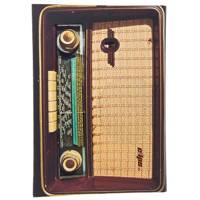 دفتر 100 برگ کلیپس مدل کلاسوری طرح رادیو سایز A4 Clips 100 Sheets A4 Hard Cover Radio Design Ring Binder Notebook