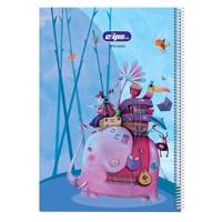 دفتر نقاشی 50 برگ کلیپس طرح مسافر 2 جلد شومیز Clips 50 Sheets Traveller Design 2 Soft Cover Drawing Notebook