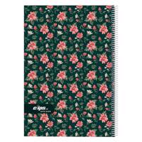 دفتر 100 برگ کلیپس طرح گل 2 جلد شومیز Clips 100 Sheets Flower Design 2 Ring Soft Cover Notebook