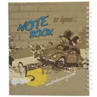 دفتر یادداشت 100 برگ کلیپس مدل فولکس Clips 100 Sheets Volkswagen Design Hard Cover