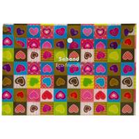 پوشه دکمه دار سهند طرح قلب های رنگارنگ سایز A4 Sahand Colorful hearts Button Folder Size A4