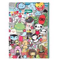 دفتر مشق کلیپس طرح مهمانی حیوانات Clips Animals Party Design Notebook