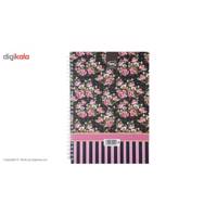 دفتر مشق کلیپس طرح گل رز زمینه مشکی Clips Black Background Rose Design Homework Notebook
