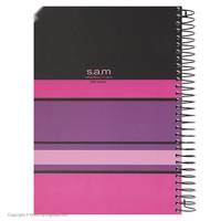 دفتر مشق سم طرح راه راه Sam Stripped Design Homework Notebook